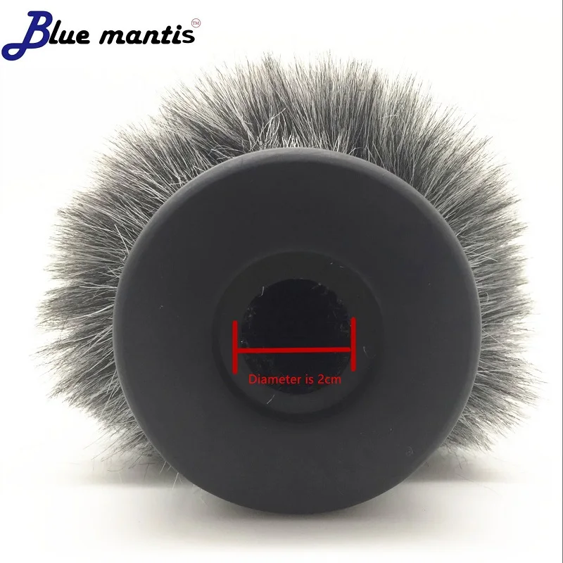 Furry Windshield For Microphonefur Proteção Mic Entrevista ao ar Livre Blue Mantis Dead Cat Mke600 Ecm673674 12cm - Image 4