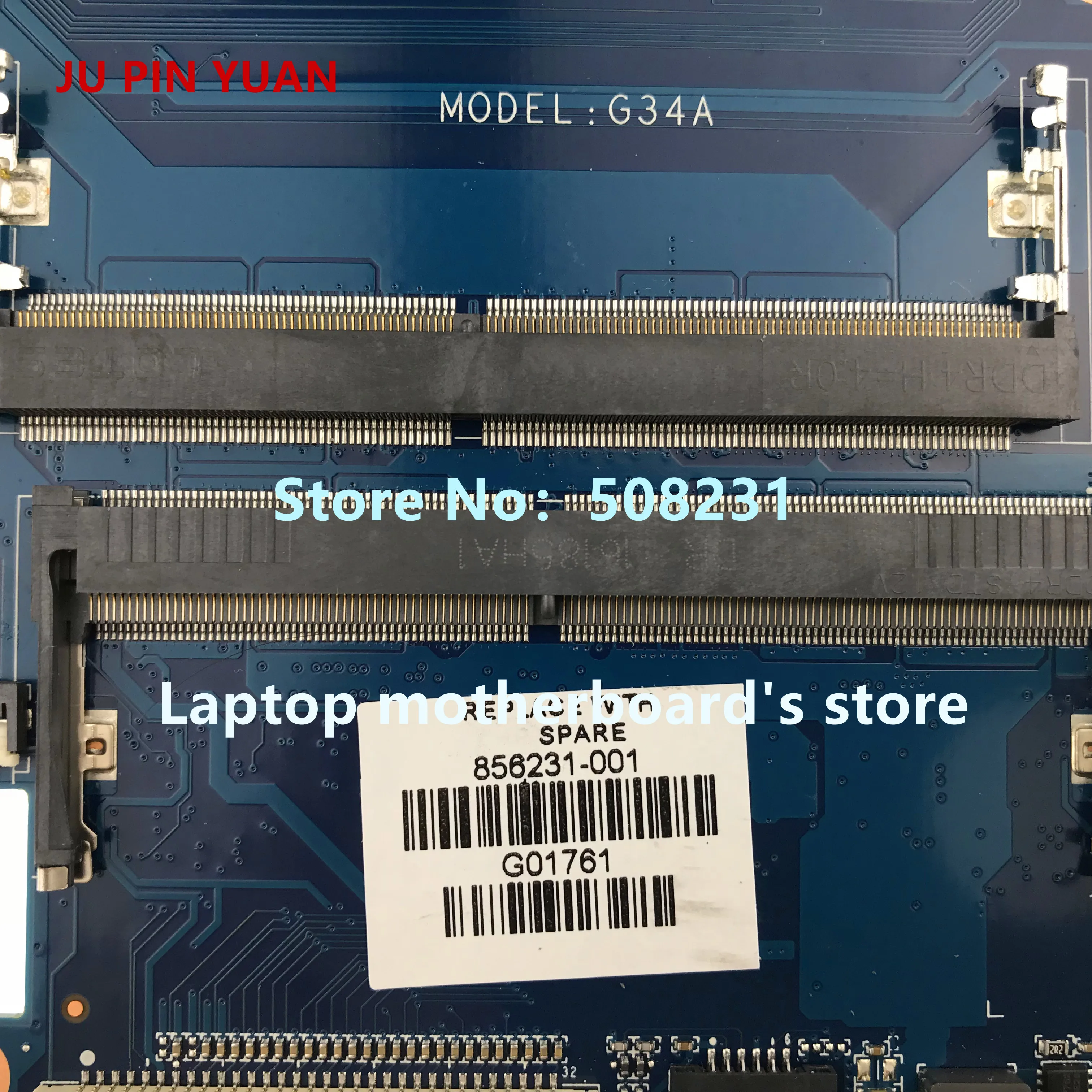  JU PIN YUAN 856231-601 for HP Pavilion 15-AU 15T-AU Notebook Motherboard DAG34AMB6D0 Mainboard 940M