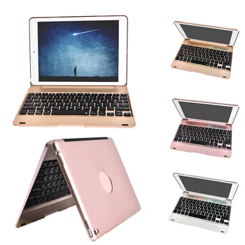 

Besegad Aluminum Luxury Protector Case Cover Stand Holder with Wireless Bluetooth Keyboard for Apple iPad Air 2 Pro 9.7 Inch