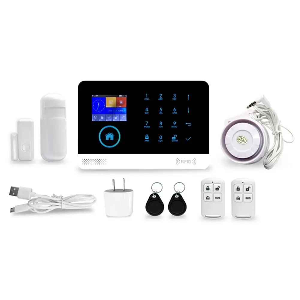 Security Alarm System GSM WIFI 2G Wireless Smart APP Remote Home Security Alarm System TFT Large Digital Display Screen Alarm Security Alarm System GSM WIFI 2G Wireless Smart APP Remote Home Security Alarm System TFT Large Digital Display Screen Alarm