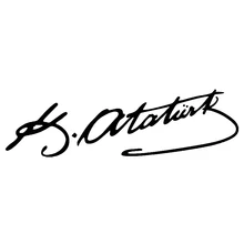 7.5*25cm For Turkey Mustafa Kemal Ataturk signature car sticker funny motorcycle stickers