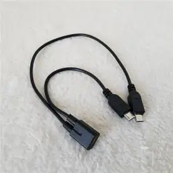 Micro USB женский для двойной переходник с наружной резьбой кабель 1 до 2 Splitter удлинитель провода телефона Android черный