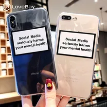 Lovebay для iPhone 7 чехол с прозрачными буквами для iPhone 6 6S 7 8 Plus 11 Pro X XR XS Max 5 5S SE мягкий чехол для телефона TPU задняя крышка