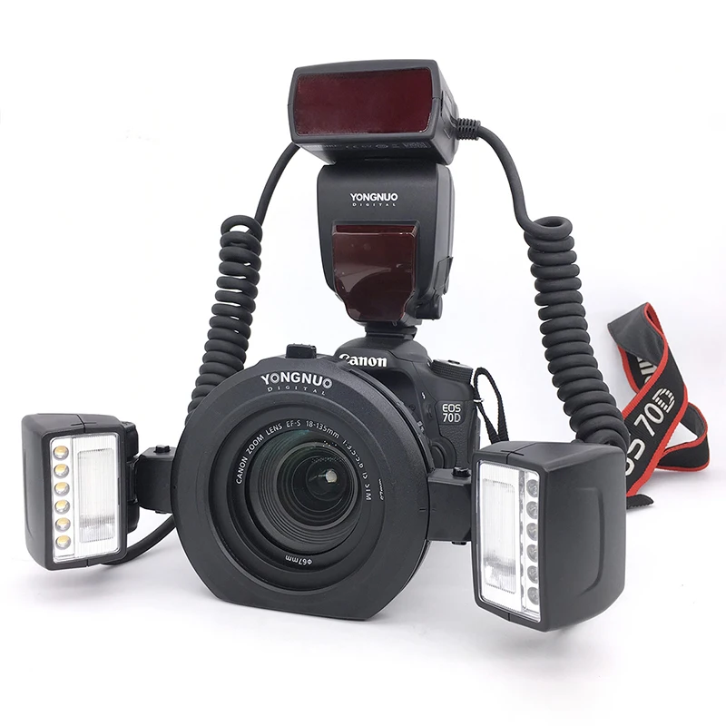 Yongnuo YN24EX YN 24EX E TTL Twin Lite Макросъемка Speedlite для камер Canon с двойной головкой вспышки 2