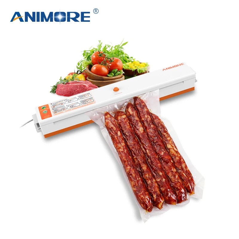 

ANIMORE Household Vacuum Food Sealer 220V/110V Packaging Machine Film Sealer Vacuum Packer Including 10 Pcs Bags VFS-02