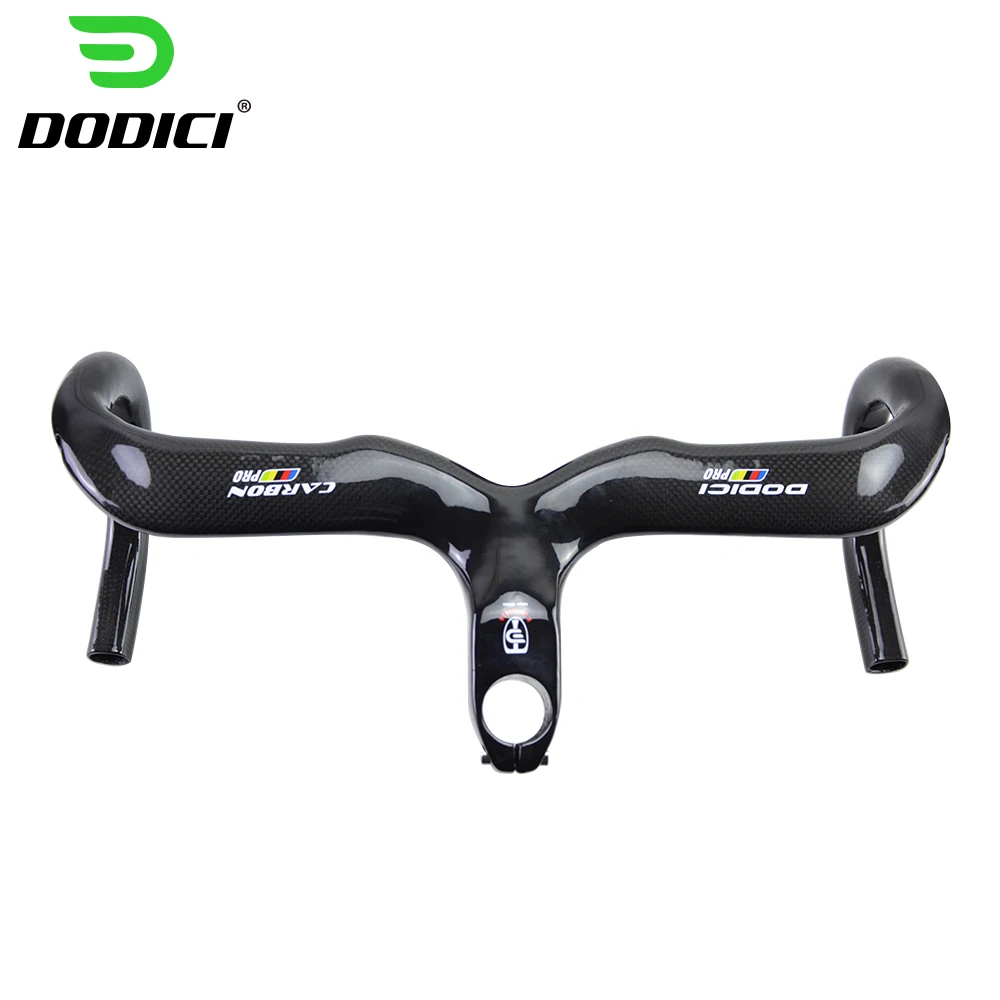DODICI Pro 3k глянцевый углеродный руль для езды на велосипеде встроенный в новое