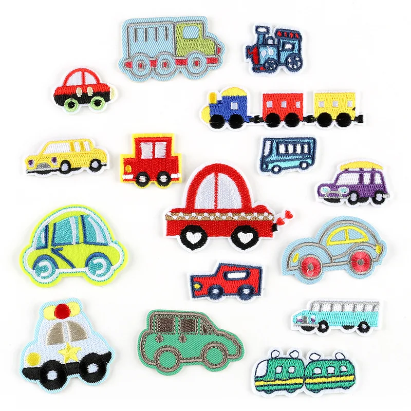 Cartoon Wholesale of Cars Bus train Sedan Patches For