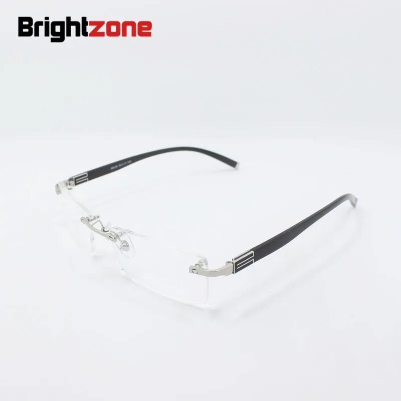 

Business Affairs Rimless TR-90 Legs Diamonds Cutting Edge Men Women Myopia Optical Frame Spectacles Eyeglasses Glasses Oculos