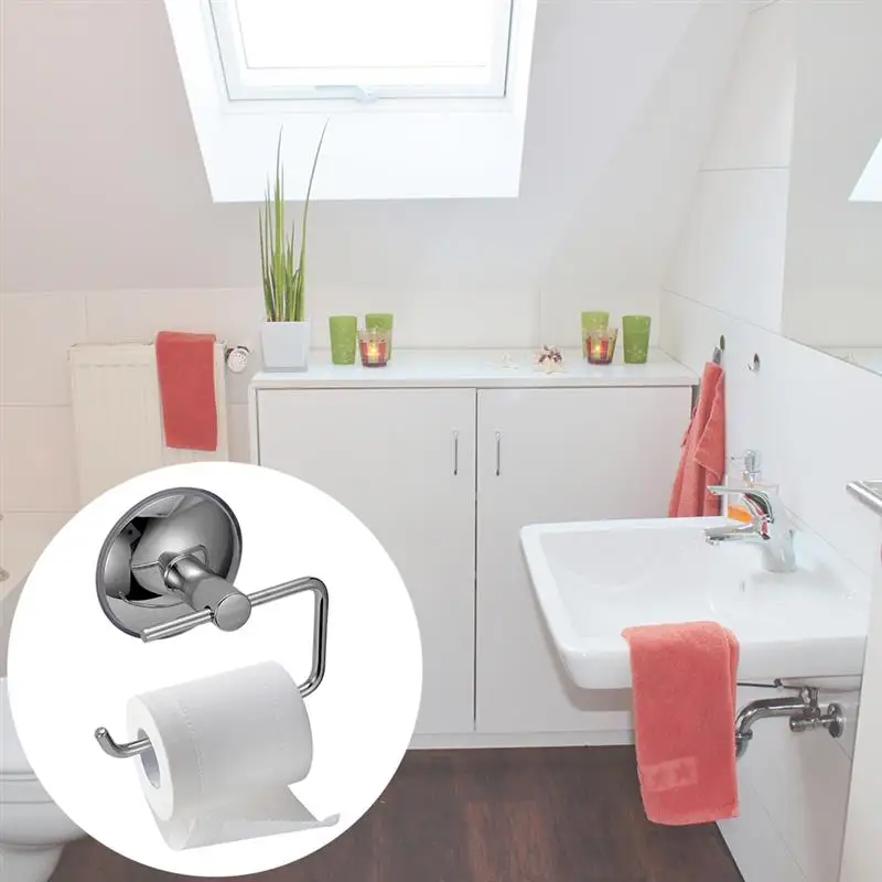 

Lemonbest Stainless Steel Bathroom Toilet Paper Holder Roll Holder Tissue Bar Holder Wall Mounted By Air Vacuum Suction Cup