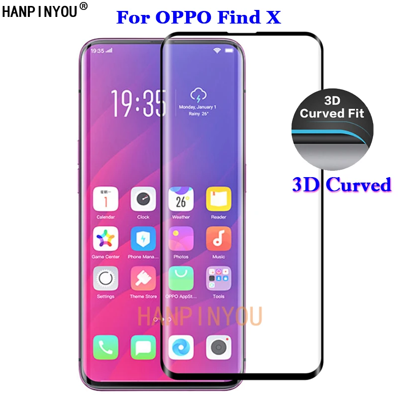 For OPPO Find X 6.42&quot 3D Full Coverage Curved Tempered Glass 9H Premium Screen Protector Film | Мобильные телефоны и
