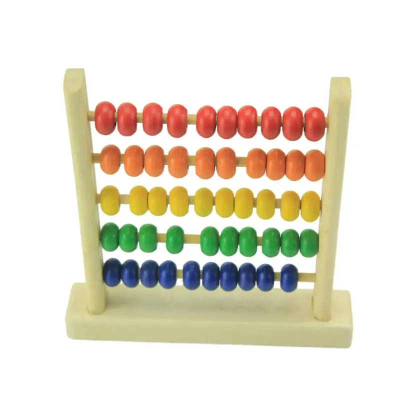 Деревянные цифры счеты игрушечные счеты красочные маленькие детские счетные бусины Дети Математика раннее развитие обучающая игрушка подарок для мальчика девочки