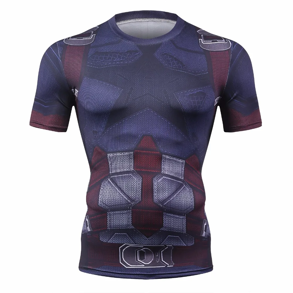

2018 Movie Avengers 3 Infinity War Captain America 3D Printed T shirts Superhero Cosplay T Shirts Mens compression fitness Tops