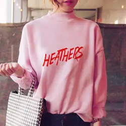 Heathers толстовки для женщин толстовка теплая женская зимняя обувь ulzzang японский kawaii ulzzang женский розовый флис