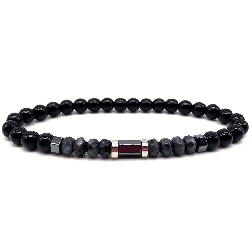 

2019 New Fashion Trendy Men Bracelet 6mm Lava Stone Tiger Eye Bead Strand Bracelets For Men Women Jewelry Pulsera Hombre