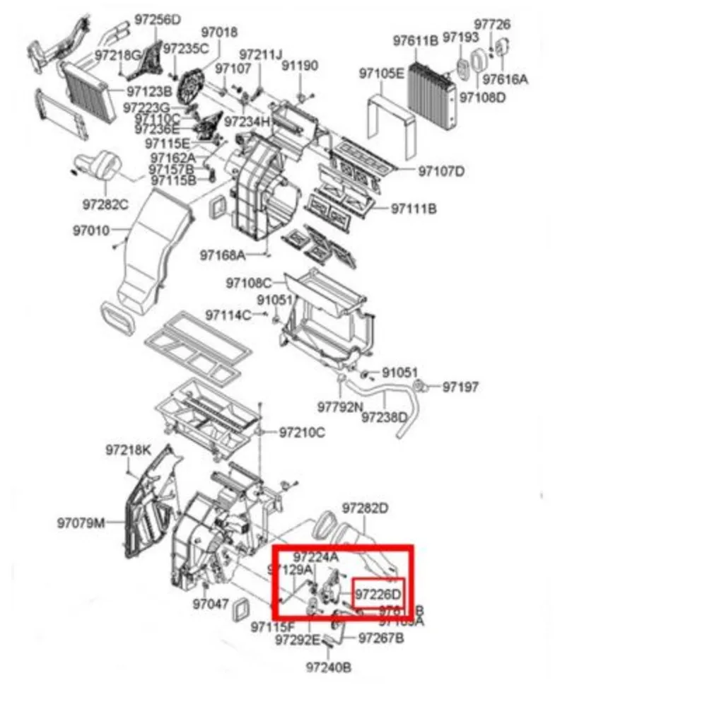 Hvac нагреватель смесь привод двери для hyundai Sonata Azera Santa fe 971603k000