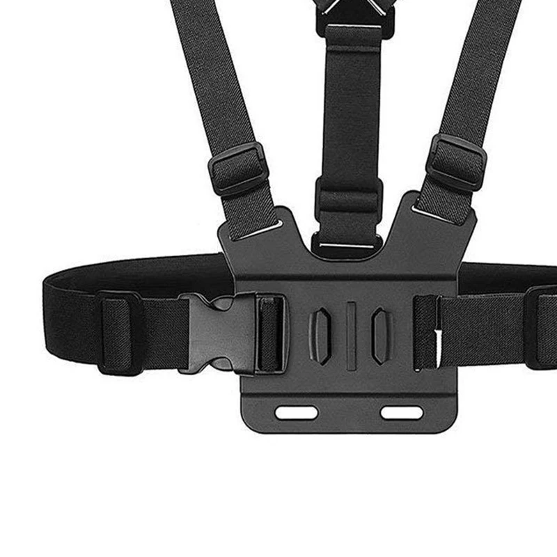 Chest Mount Harness Strap for Gopro Hero 6 5 4 3 3+ Session Black PC+ aluminum alloy Thumb Screw +J-Hook- Fully Adjustable Str
