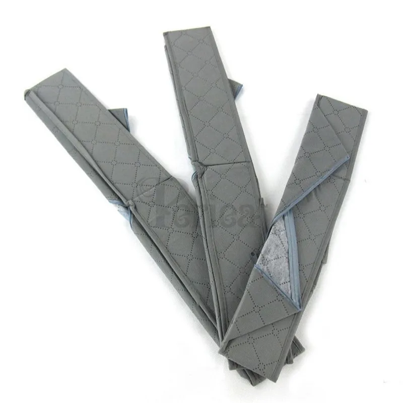 3pcs/set Foldable Drawer Organizers Storage Box Case For Bra Ties Underwear Socks Scarf Drawer Organizers Gray