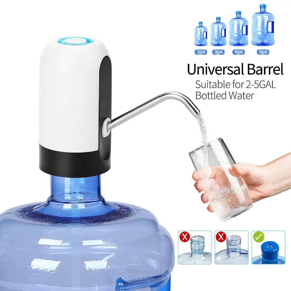 EAS-Water Bottle Pump, USB Charging Automatic Drinking Water Pump Portable Electric Water Dispenser Water Bottle Switch for Un