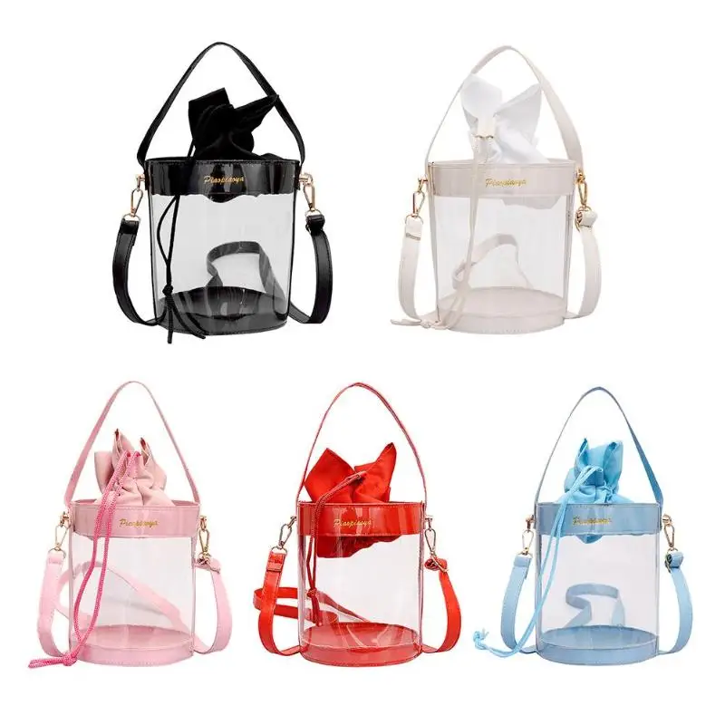 New Women Summer Beach Bag Clear PVC Transparent Bags Shoulder Waterproof Small Crossbody