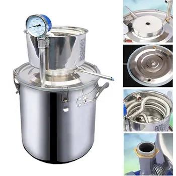 

20L 35L New Home Stainless Moonshine Still Water Distiller Essential Oil Distillation Brandy White Spirit Wine Making Kits
