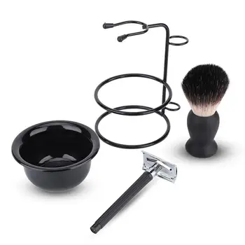 

Men Beard Shaving Set Professional Safe Brush Bowl Stand Mustache Shaving Tool