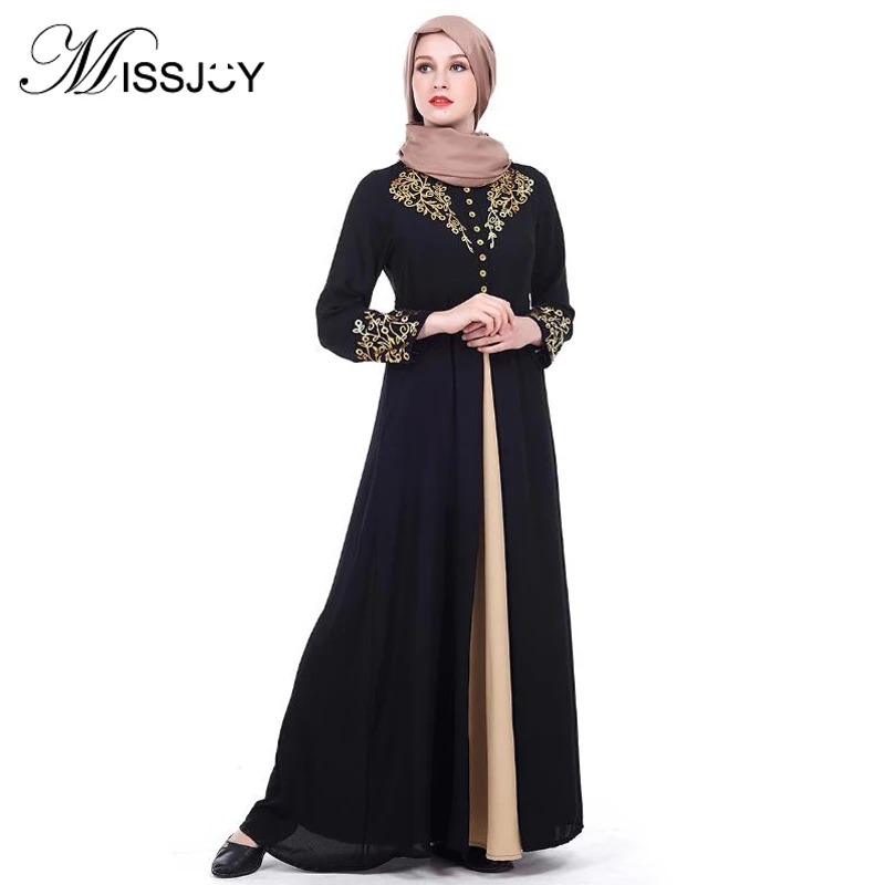 MISSJOY Dubai kaftan Dress Muslim Party Abaya Women Arabic Lace Cardigain Patchwork...