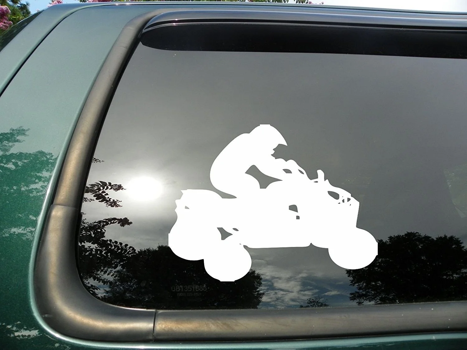 4 Wheeler Die Cut Vinyl Window Decal/sticker for window 12.5x10cmin