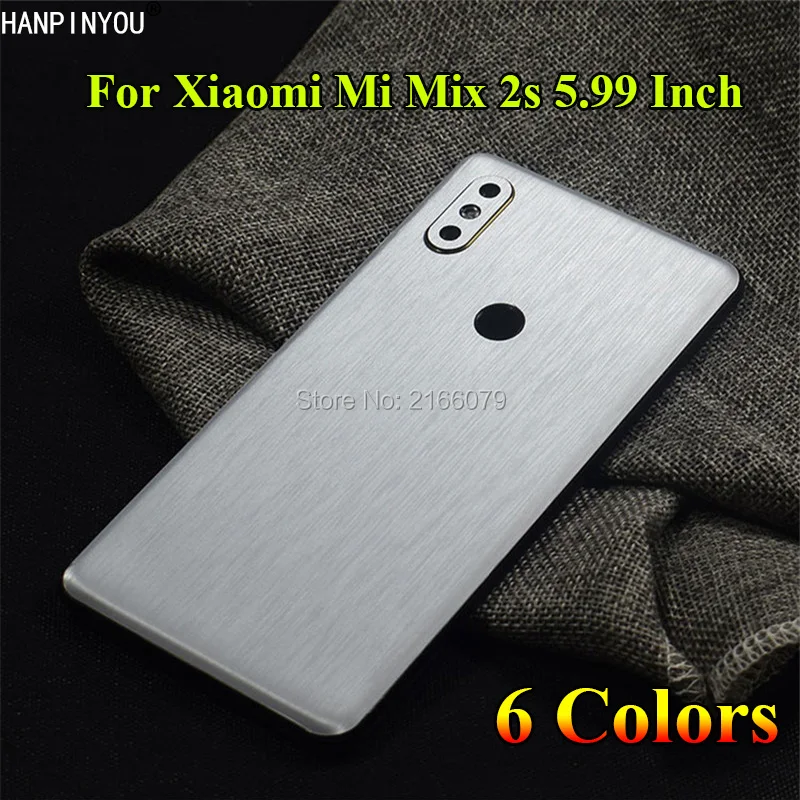 For Xiaomi Mi Mix 2s Mix2s 5.99&quot Full Cover Back Body Brushed Metal Decal Skin Phone Protective Wire Drawing Sticker Case |
