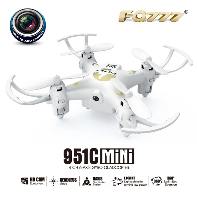 Hot sale FQ777-951C MINI With 0.3MP Camera Headless Mode 2.4G 4CH 6 Axis RC Quadcopter Drone RTF Support SD card  FQ777 951C
