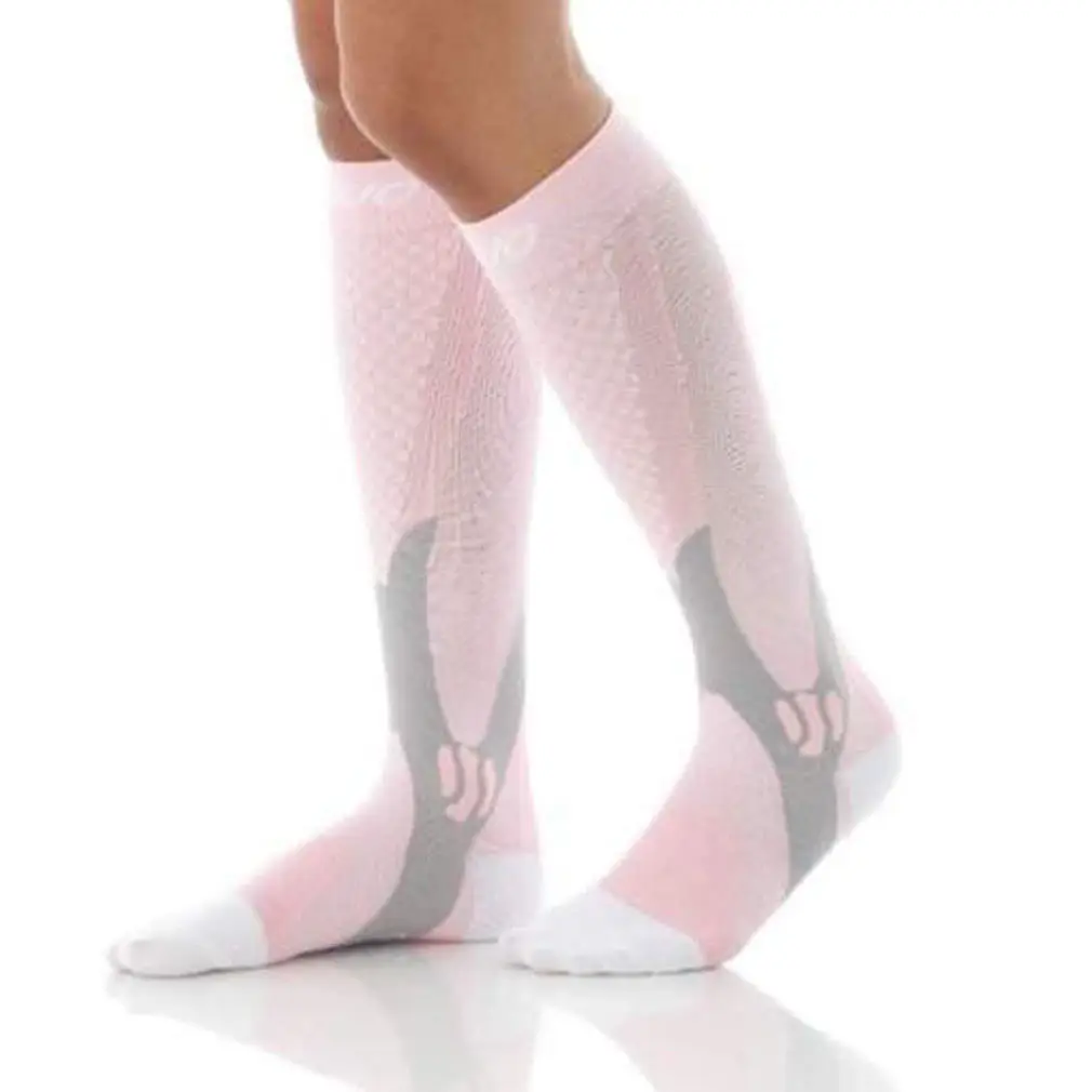 Компрессионные носки унисекс для мужчин и женщин, растягивающиеся Гольфы ниже колена для занятий спортом, бега, беременности, здоровья