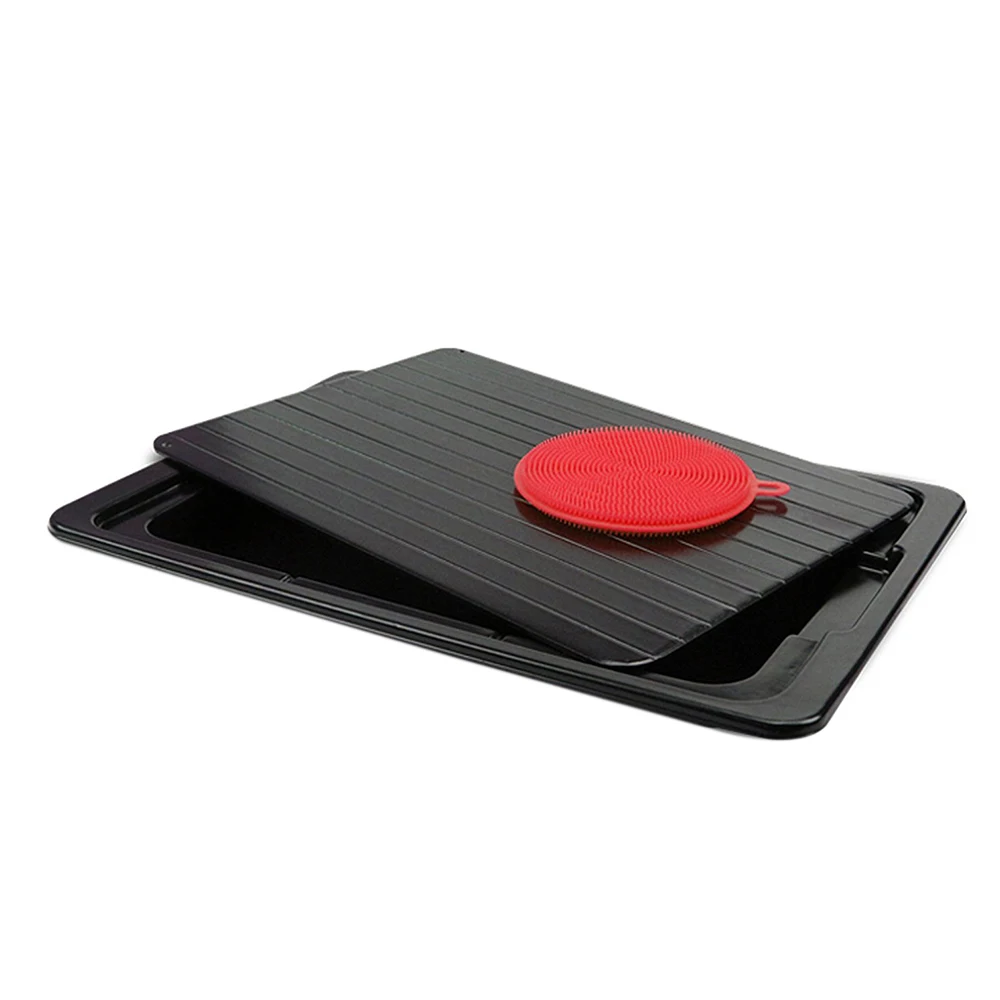 Hot-Defrosting Tray | Thawing Plate for fast defrosting of frozen foods | Premium Quality Defrost Tray | With bonus Drip tray