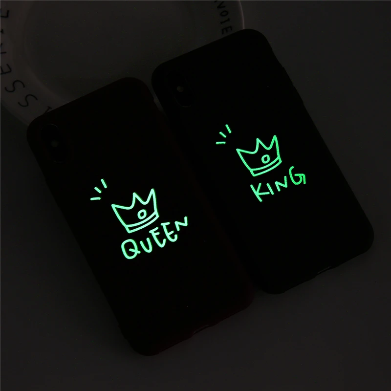 Ottwn светящийся чехол для телефона s для iPhone 7, чехол 8, 6, 6s Plus, светящаяся ультратонкая задняя крышка, мягкий термополиуретановый чехол с сердечками X, XR, XS, Max