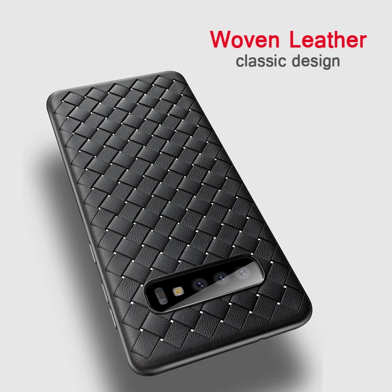 

ProElite Phone Case for Samsung S9 S10 Plus S10e Luxury Woven Soft Silicone Cover Cases for Samsung Galaxy S10 S10e Note 9 Capa