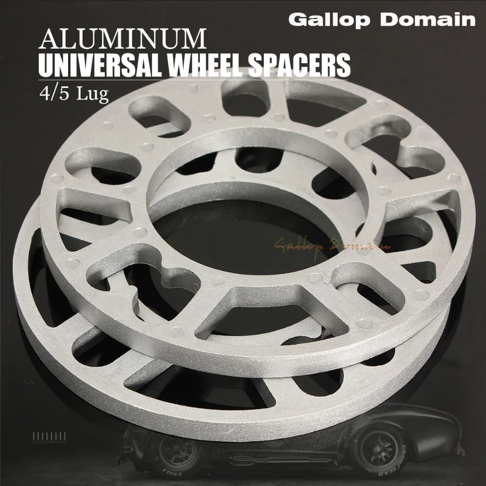 2шт 3/5/8/10 мм Литые алюминиевые колесные проставки панель прокладок 4 и 5 серьги-гвоздики, пригодный для PEUGEOT Авто-Стайлинг