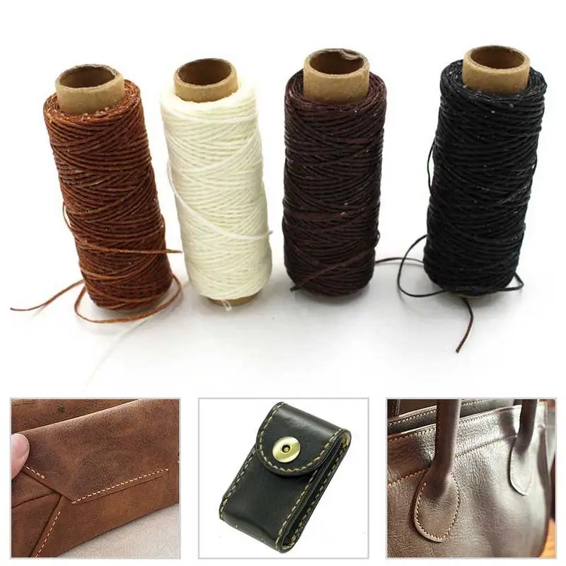 24 шт./компл. 50 м Кожа Шитье воск нитки ручная строчка шнур ...