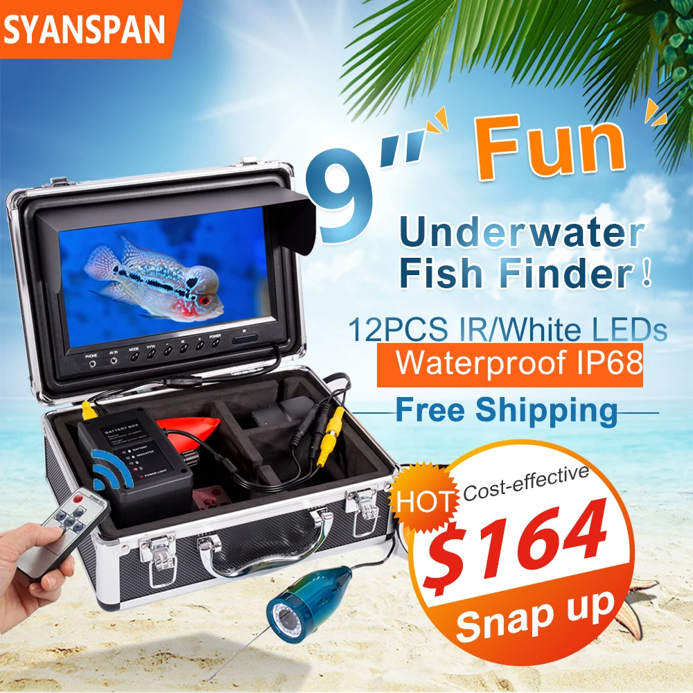 SYANSPAN détecteur de poisson Portable caméra vidéo de pêche sous-marine 9
