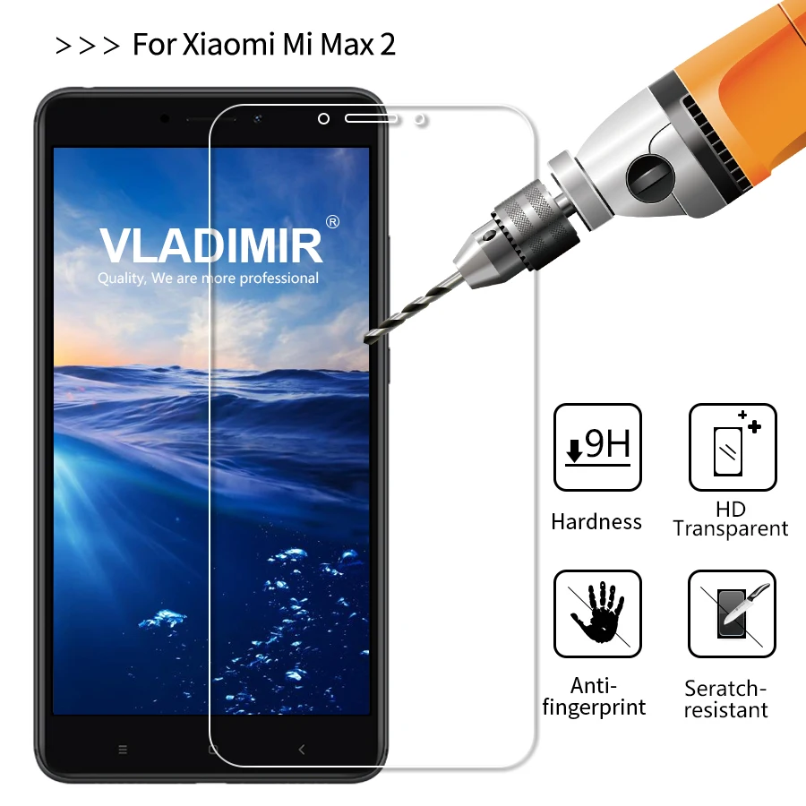 Vladi mi r закаленное стекло для Xiaomi Max 2 Защитная пленка 2.5D 9 H экрана прозрачное