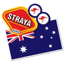 Autocollant kangourou australien, emballage, étiquette, drapeau amusant, personnalité, accessoires