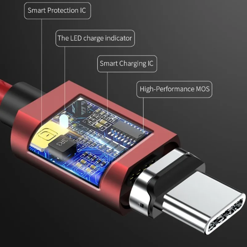 Wsken Магнитный кабель USB Type c для Samsung S9 Huawei P20 Xiaomi mi8 Быстрая зарядка магнит C TypeC