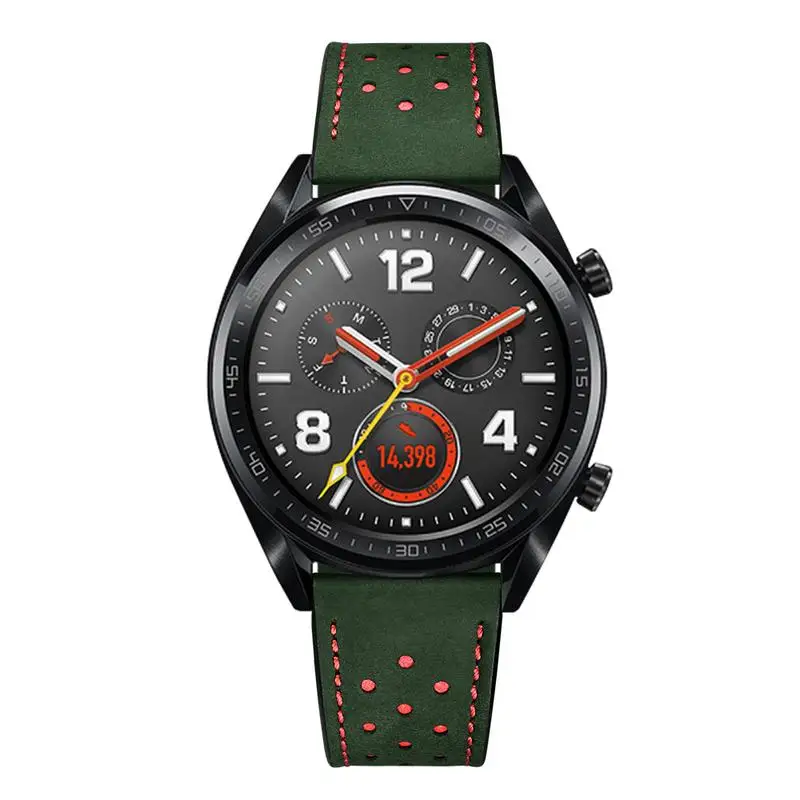 Легкая и эластичная футболка слой кожаный ремешок для huawei Watch GT Ticwatch Pro наручный
