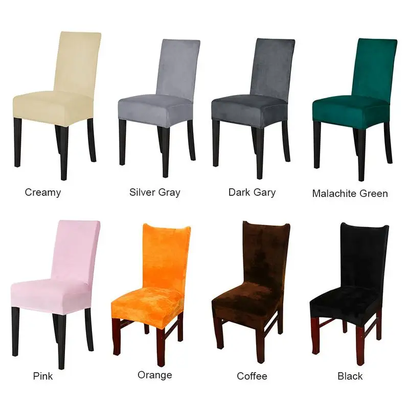 

Stretch Velvet Chair Cover Dining Chair Seat Cover Banquet Chair Cover Wedding Home Slipcover Chair Protector