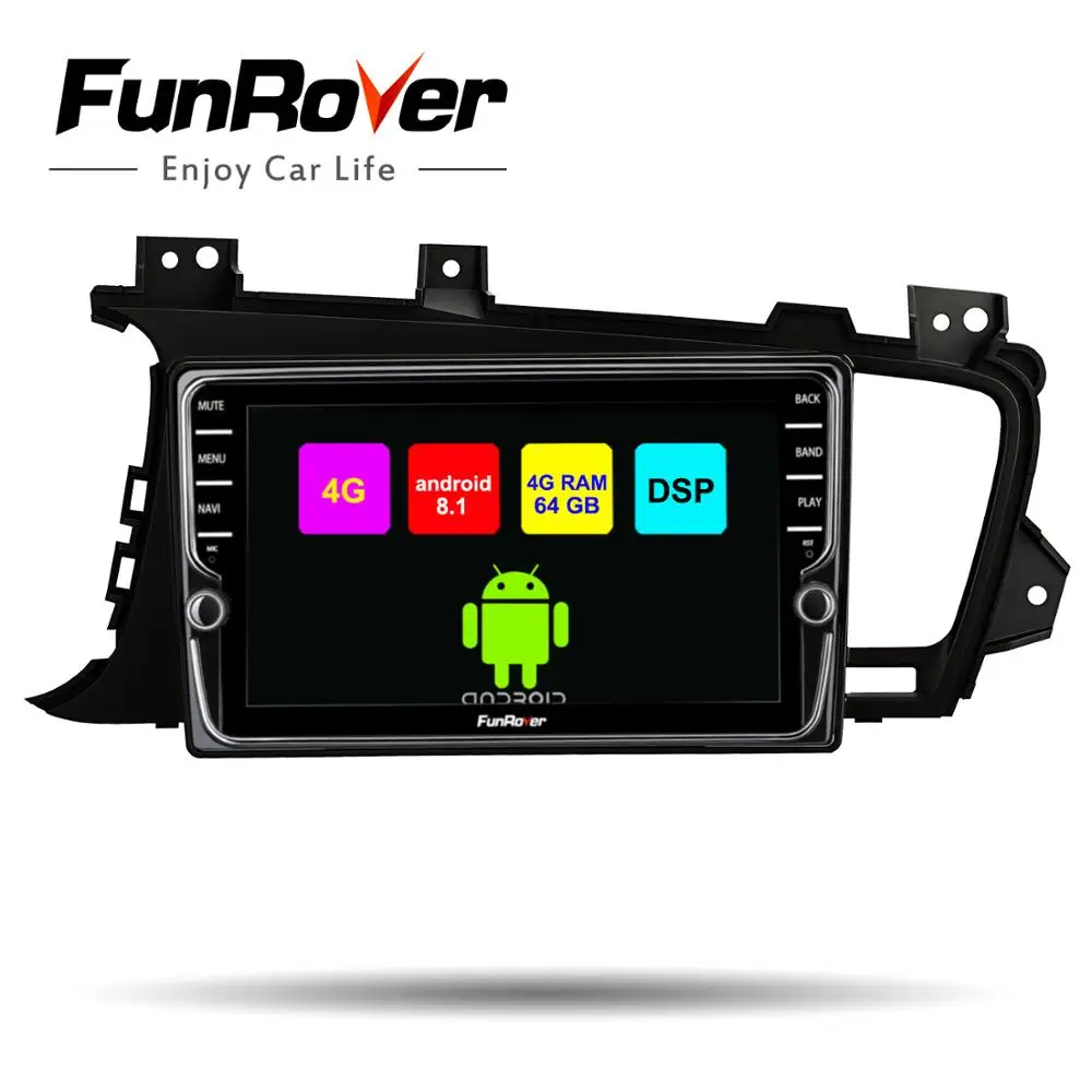 

Funrover car dvd radio multimedia player octa core android 8.1 For Kia K5 Optima 2011-2015 2 din gps navigation stereo DSP LTE