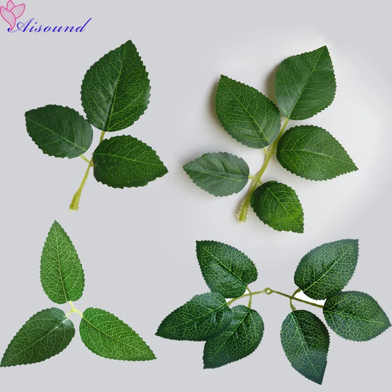 

Artificial Silk Rose Leaves Artificial Greenery For Wedding Decoration DIY Flower Crafts Supplies DIY Plants Leaf 100pcs/lot