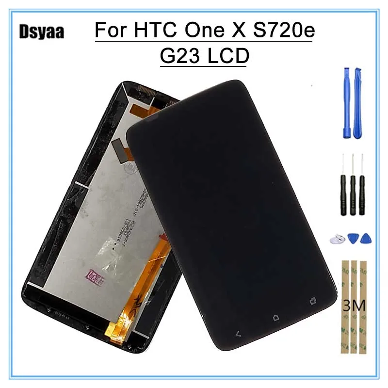 

For HTC One X S720e LCD Display Sensor Touch Screen Digitizer Full Assembly 4.7 Inch for HTC S720e G23 LCD