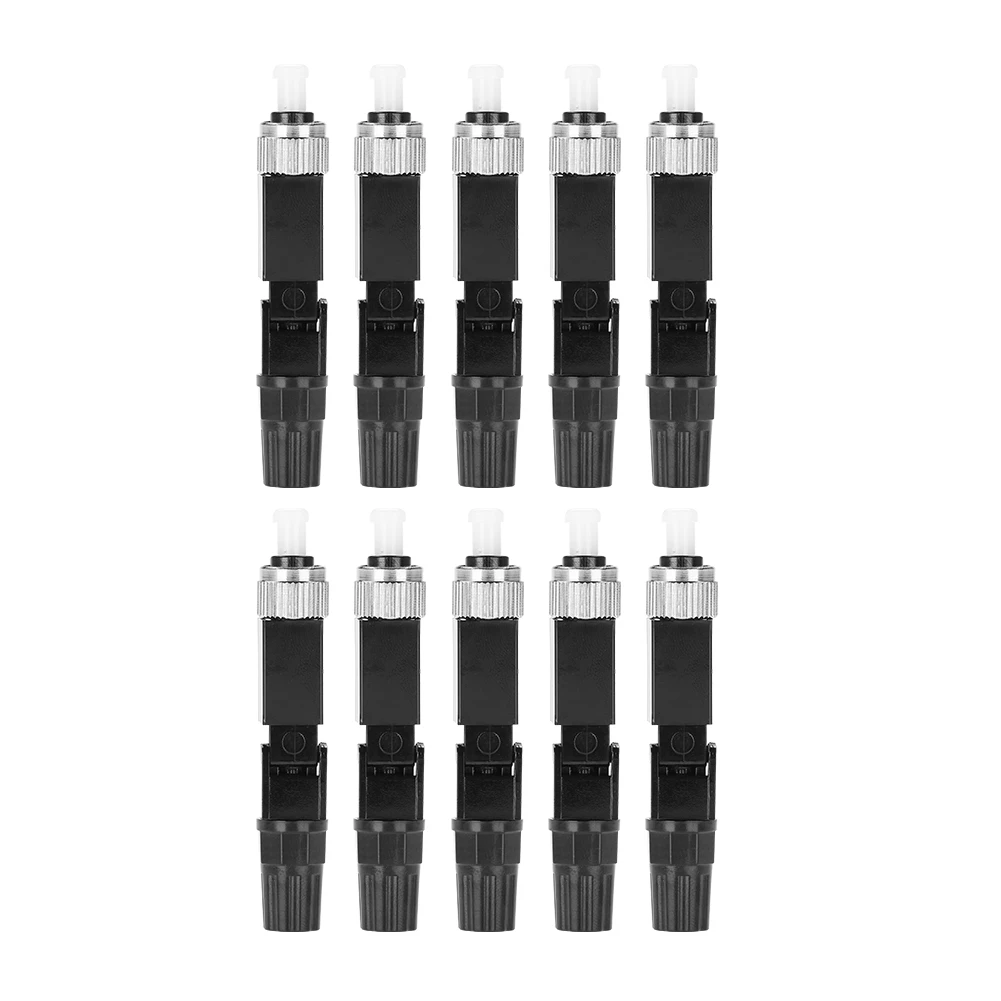 

10pcs/set FTTH FC Adapter Converter Covered Wire Optic Fiber Connector Fast Connector FC Quick Assembly Connector