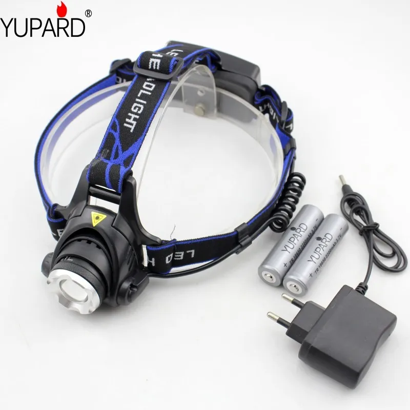 Светодиодный налобный фонарь YUPARD XM L T6 для кемпинга и рыбалки перезаряжаемый +