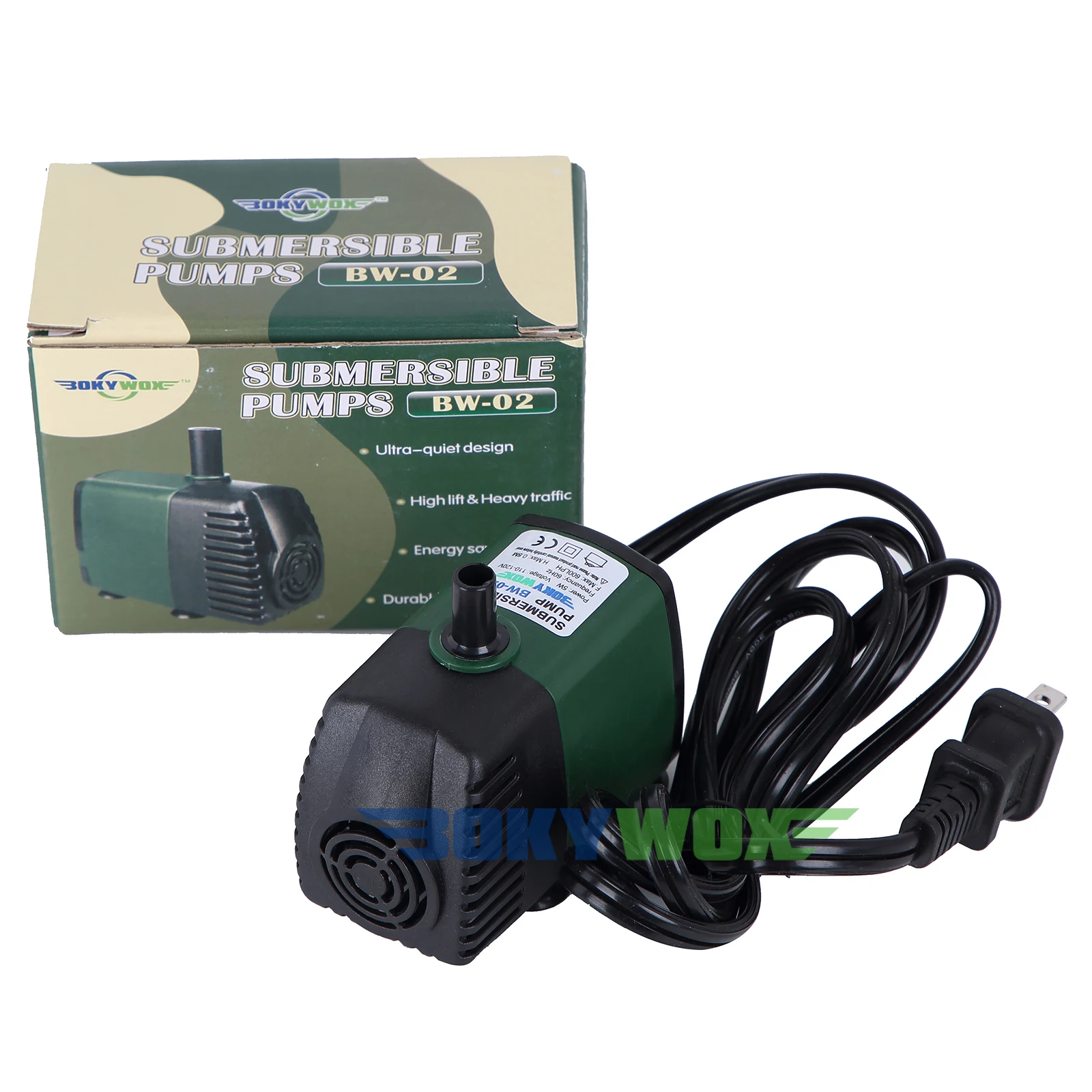 

110V,158GPH Submersible Water Pump 5W Fish Tank Pond Fountain Fall Hydroponic