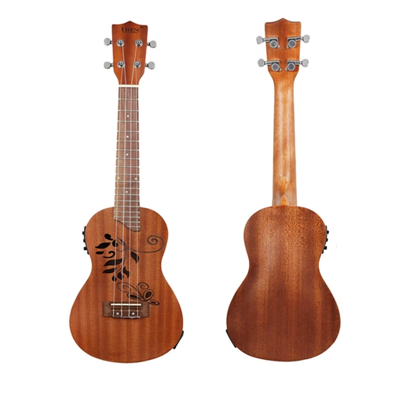 

SEWS-IRIN 24 Inch Concert Electroacoustic Ukulele Abalone Shell Edge 18 Fret Four Strings Hawaii Guitar With Built-In EQ Picku