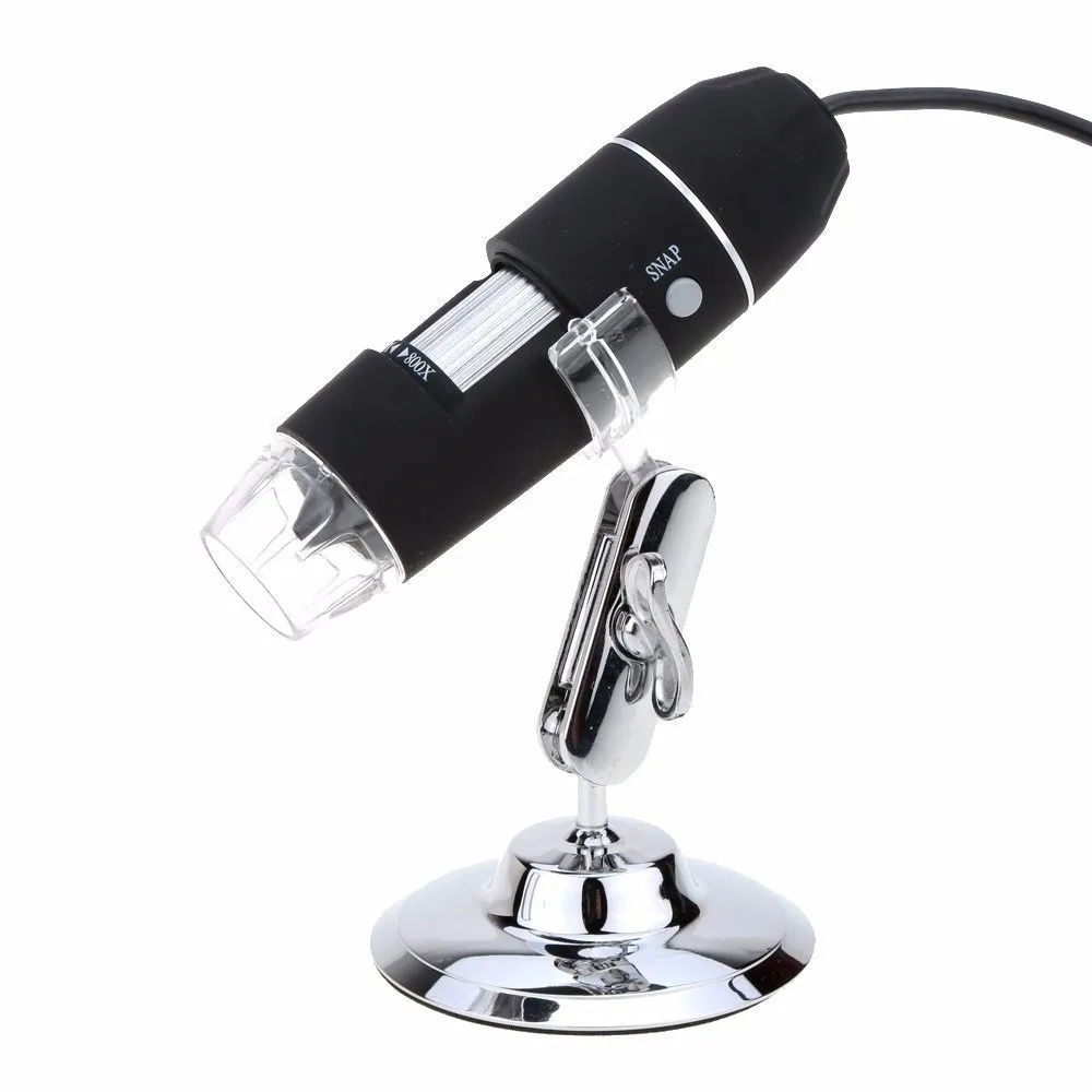 

Portable USB Digital Microscope 20x-1000x Magnification 8-LED Mini Microscope Endoscope Camera Magnifier with Stand