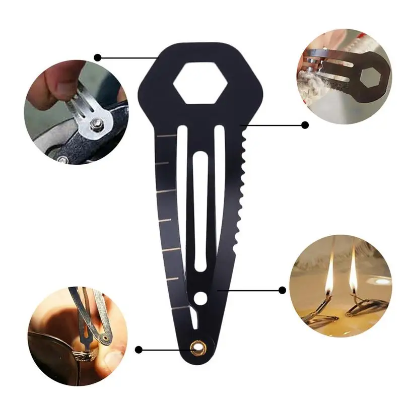  Anti-masher Multi Functional Hair Pin Bobbypin Outdoor Camping Self-defense Urgency Hair Clip Survival Tool 